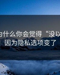 91视频为什么你会觉得“没以前顺”？因为隐私选项变了