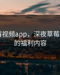 深夜草莓视频app，深夜草莓视频app的福利内容