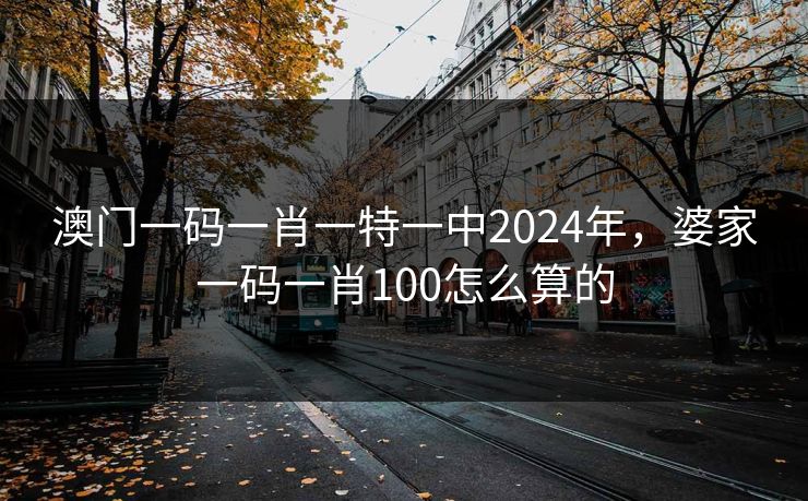 澳门一码一肖一特一中2024年，婆家一码一肖100怎么算的